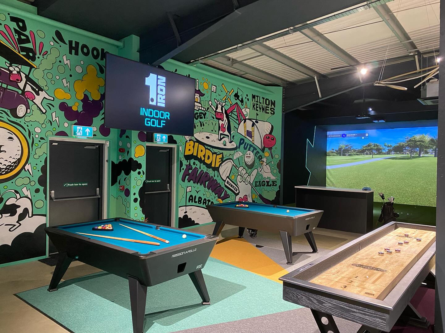 AV Installation at 1IRON Indoor Golf